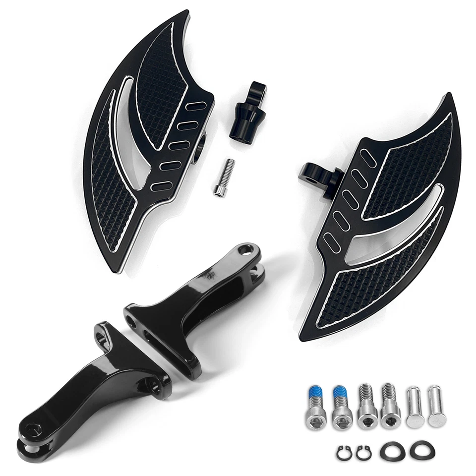 CNC blade Floorboards Driver passenger pegs for Harley Electra Glide 1980-up Foto 3 de 4