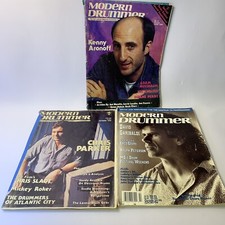 Modern Drummer Magazine Lot: 1985 Chris Parker,  Aronoff 1986 1991 Sheila E Drum