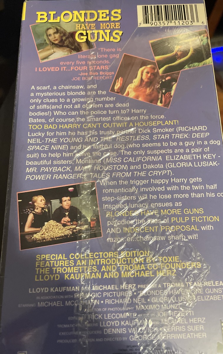 Blondes Have More Guns (VHS, 1996)New And Sealed 790357112036| eBay