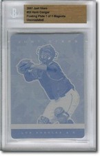 2007 Hank Conger Rookie Printing Press Plate RC BGS 1/1