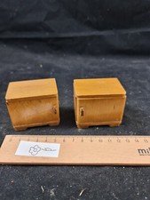 2x Nachtschrank Kommode Konsole Nachttisch Holz Puppenhaus Puppenstube antik alt