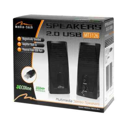 Media-Tech USB Speakers / PC Boxen / Lautsprecher mit Strom übers USB Kabel 2W