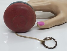 Vintage Classic Red and Blue Wood Yoyo Retro Toy Works