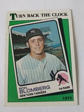 1973 Ron Blomberg New York Yankees Turn Back the Clock -1988 Topps Baseball Card