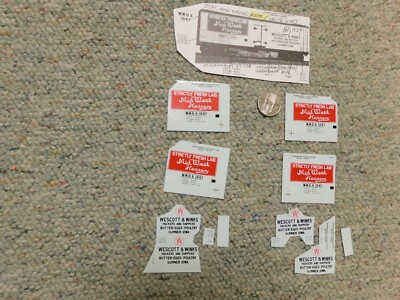 Microscale decals HO Wescott Winks Mid West Hennery Sumner Iowa - 2 sets  E87