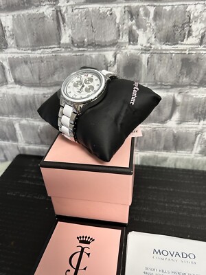 NWT Juicy Couture GWEN Silver White Dial Crystal Women