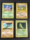 1999 Pokemon Base Set 1st Edition #52 MACHOP, 54 METAPOD, 55 NIDORAN & 56 ONIX