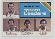 1975-76 Topps Team Leaders Ron Boone Moses Malone Al Smith #286 HOF 0nr3