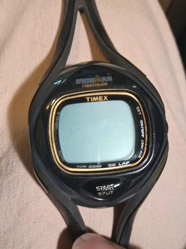Vintage Unisex Timex Ironman Triatholon 50 Lap Steel Band