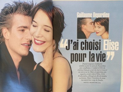   Vintage Clipping   GUILLAUME DEPARDIEU ET ELISE   Dez. 1999   6 Seiten