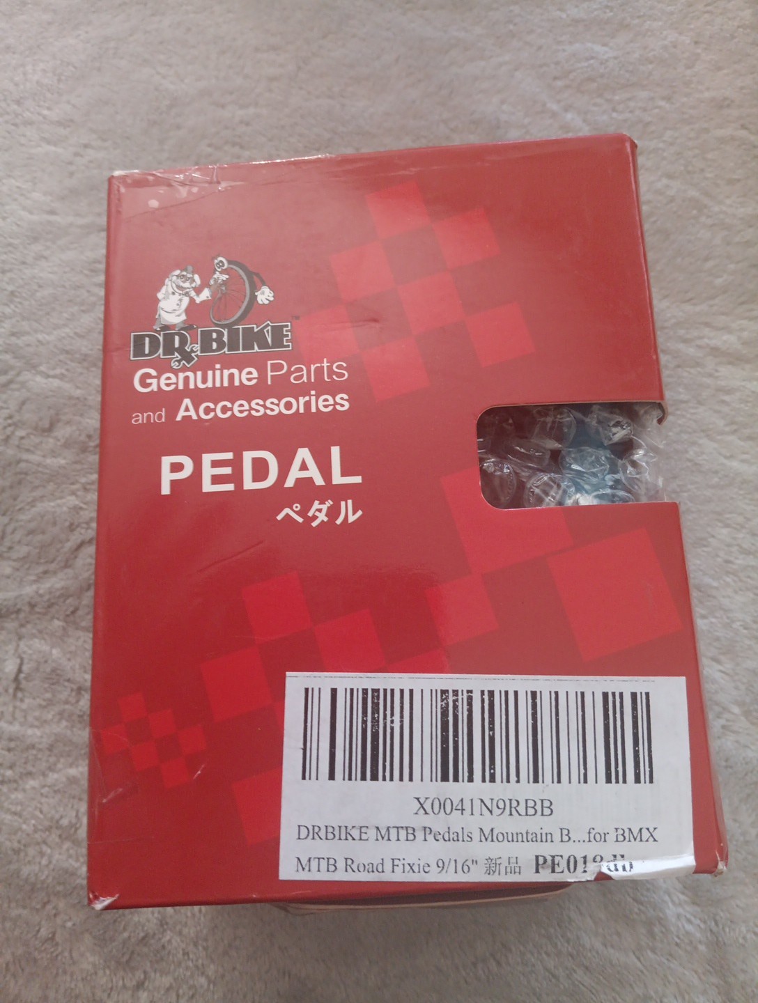 Dr Bike - Pedales de bicicleta de montaña compuesto negro. Pedales 9/16” Pedales MTB