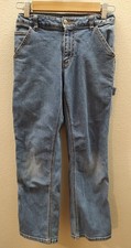 Carhart Kids Youth Size 12 Blue Jeans Pants Straight Leg Adjustable Waist B18