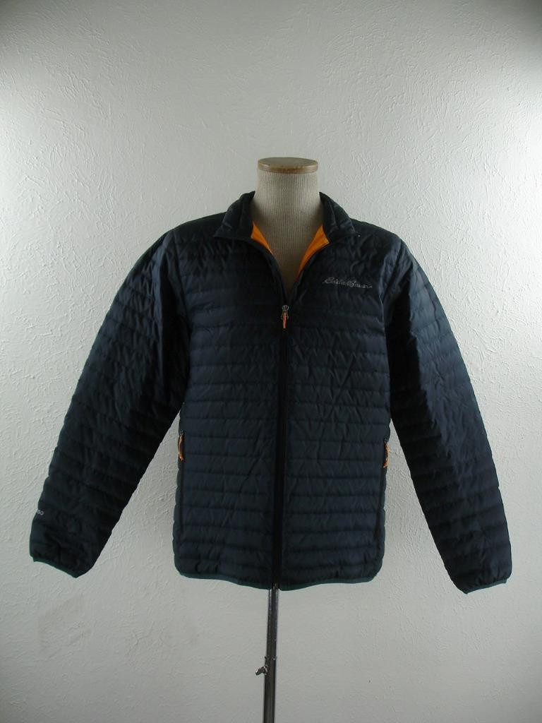 Men's S Eddie Bauer EB650 650 Puffer Down Navy Blue Jacket Coat