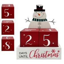 Eternhome Christmas Countdown Farmhouse Snowman 99 Days Advent
