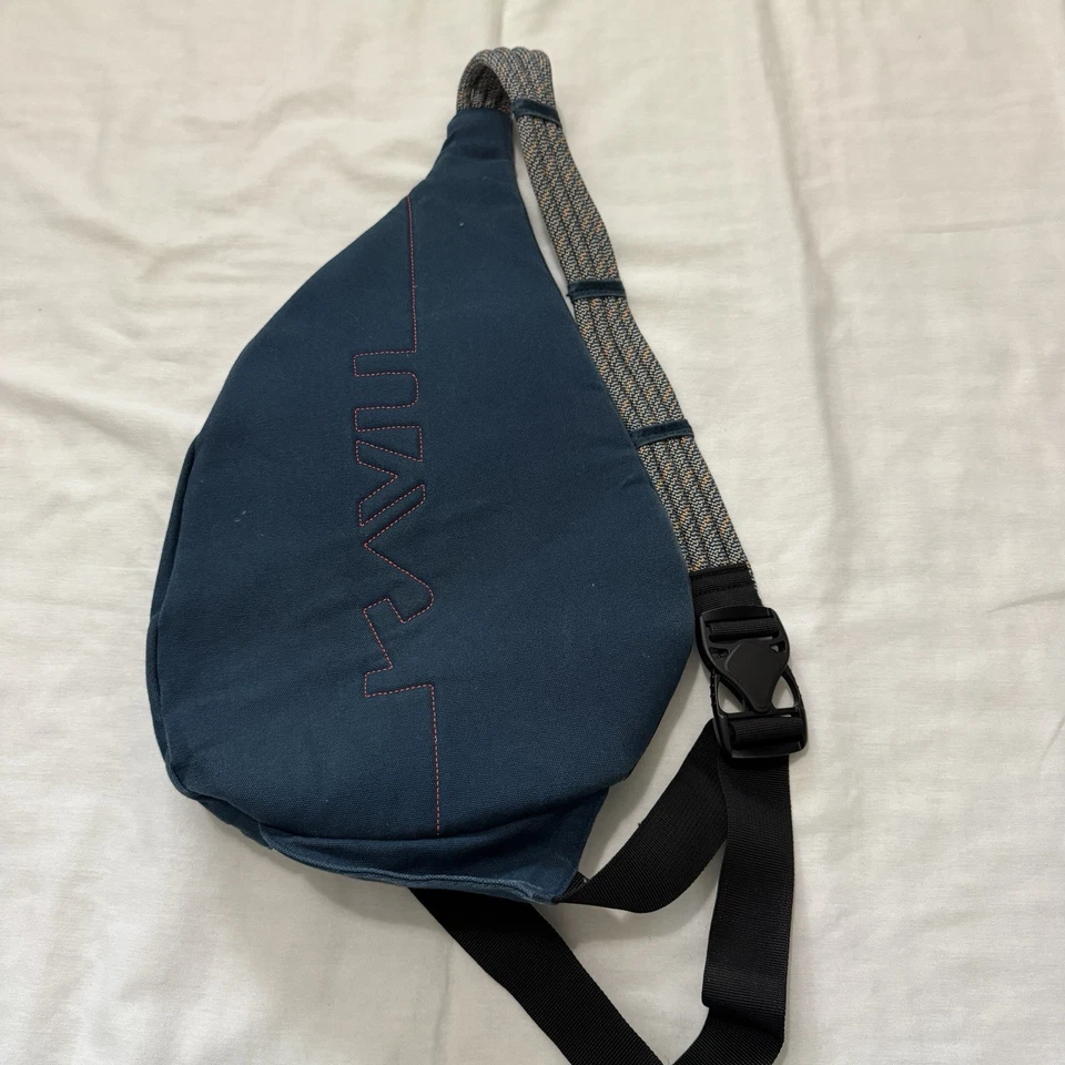 KAVU Rope Sling Backpack Bag Peacoat Navy Adjustable Outdoor Hiking Everyday - Image 3 of 4