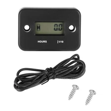 Digital Inductive Hour Meter Waterproof For Lawn Mower Motorcycle NEW
