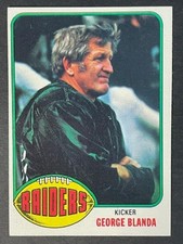 VINTAGE 1976 Topps football GEORGE BLANDA # 355 -▶HOF !!!◀- NM-MT