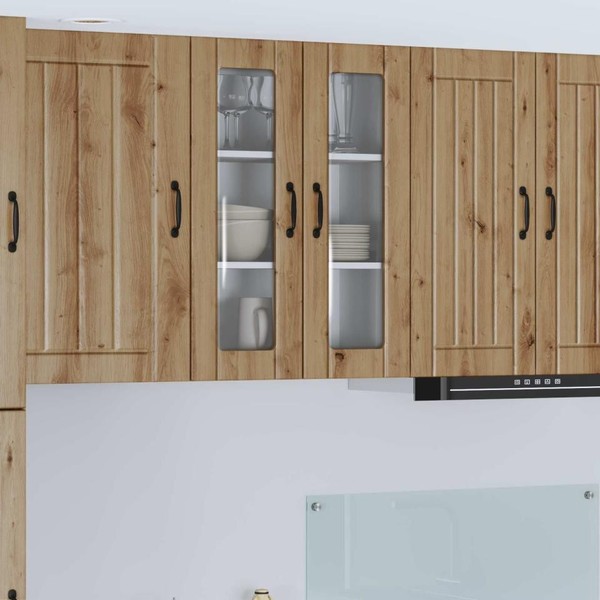 Wandglas-Schrank Lucca Artisan-Eiche 60 X 31 X 80 Cm-image