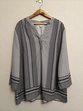NEW Norm Thompson Lagenlook Coastal Cottage Tunic Top Minimalist Boxy Boho 2X
