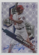 2018 Bowman High Tek Purple Rainbow Diffractor 125/150 Victor Robles Auto 0l1