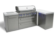 Mont Alpi 6 Burner Island with 90-Degree Corner