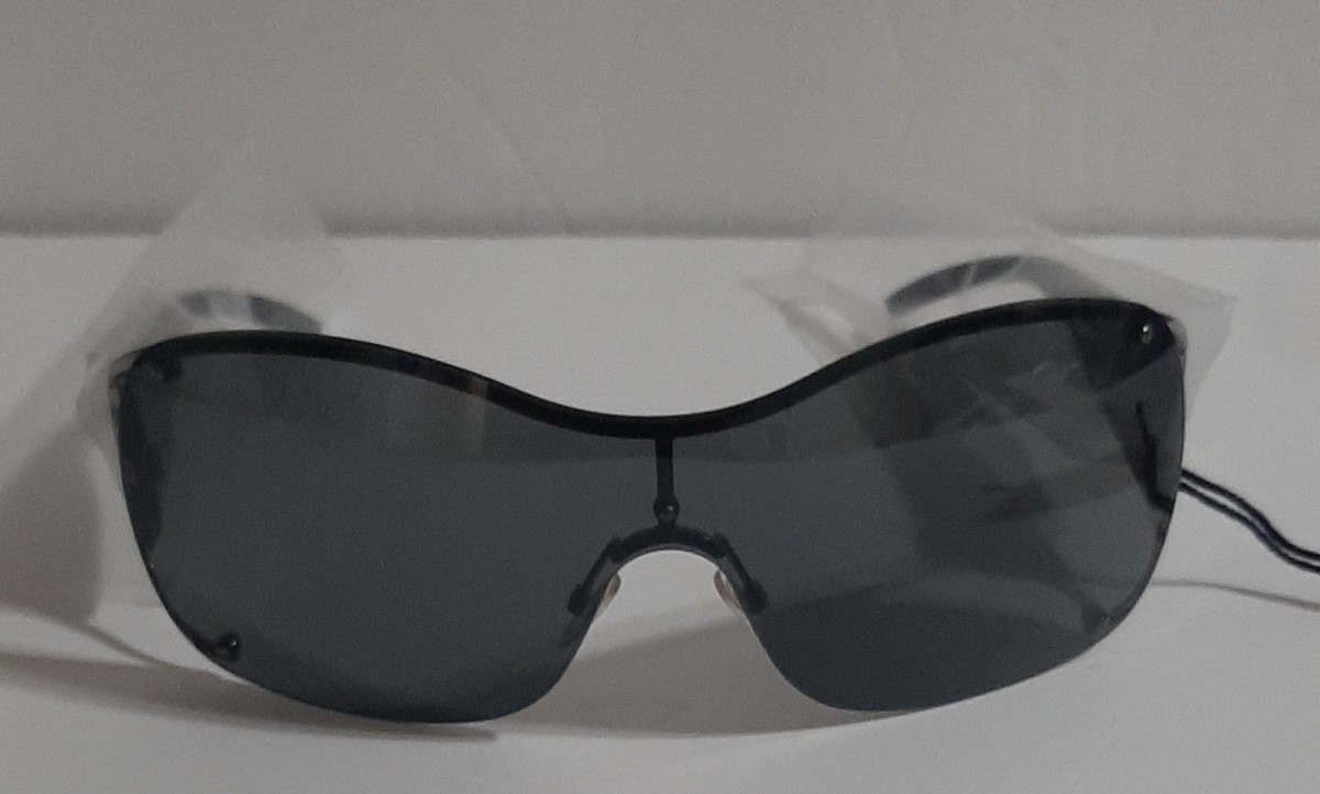 Vintage GIORGIO ARMANI GA 369/S Shield Sunglasses Black Made In