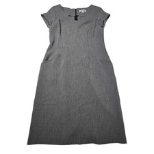 Shelby & Palmer Women's 6 Gray Career Dress Short Sleeve Pockets Workwear