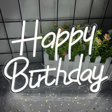 Happy Birthday Neon Signs for Party Decor Dimmable LED Birthday Neon Light for W