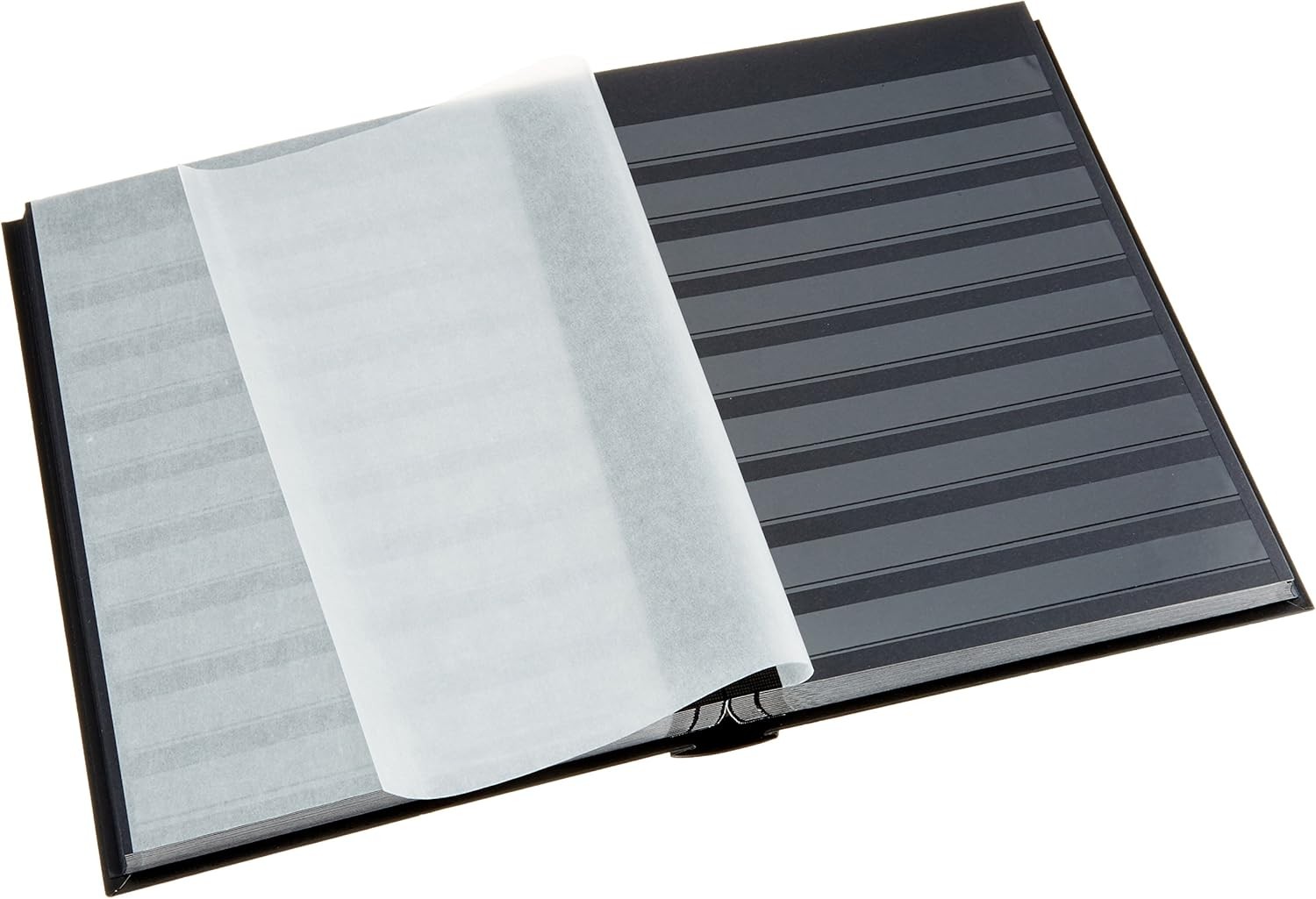 LIGHTHOUSE – “BASIC” Hard Cover Stockbook for Stamps - 64 Black Cardstock A4