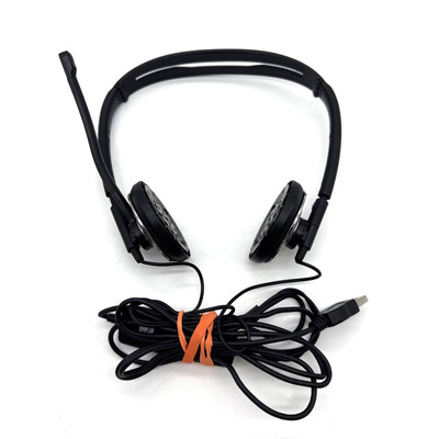 Plantronics Audio 478 USB Stereo Folding Headset w/ Mic Travel *NO EAR FOAM Blk