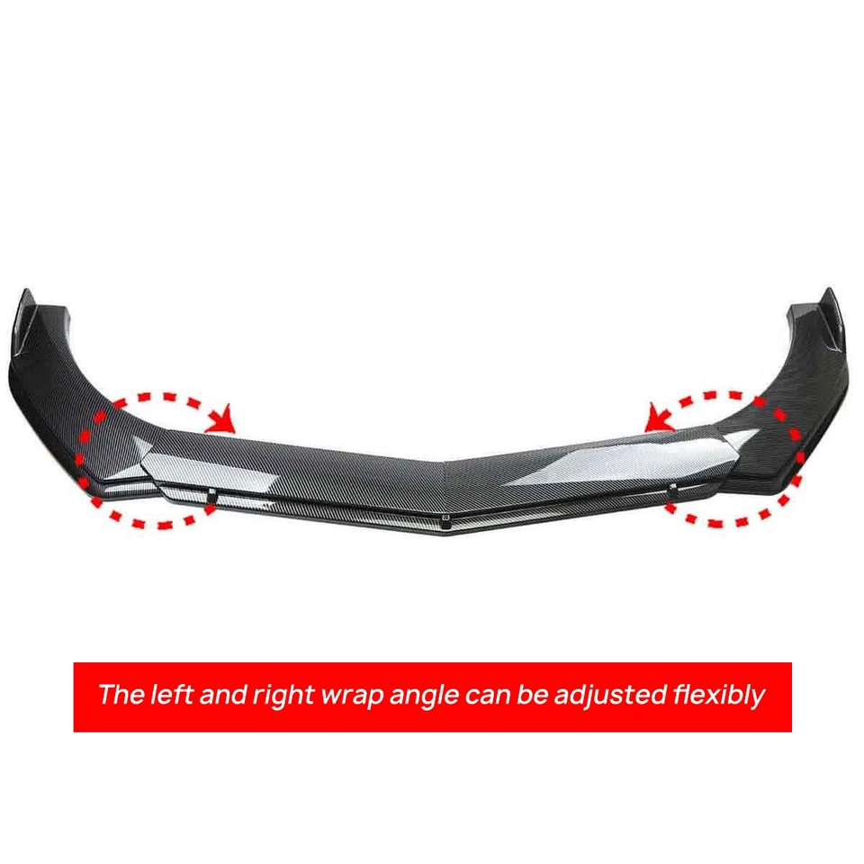 For BMW 125i 128i 135i Front Bumper Lip Chin Spoiler Splitter Kit Carbon Fiber - Image 3 of 4