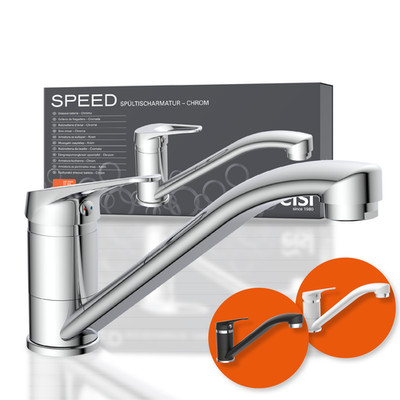 EISL Spültischarmatur SPEED, Chrom, Wasserhahn mit schwenkbarem Auslauf von 360°
