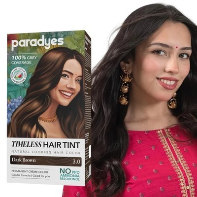Paradyes Timeless Hair Tint, 3.0 Dark Brown Color 120gm