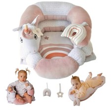 Tummy Time Mat with Toys Detachable Cushion for Babies Newborns Blush Aila Aiden