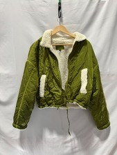BLANKNYC On the Ball Faux Fur Jacket Size XL Green with Missing zipper pull