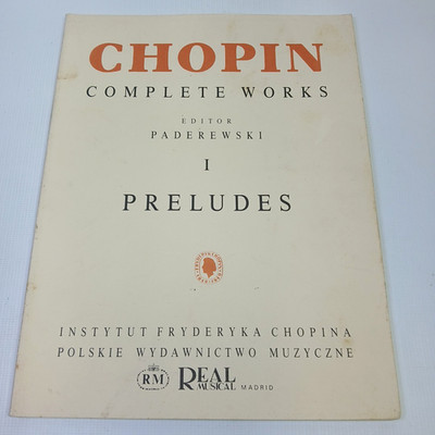 Preludes: Chopin Complete Works Vol. I Paperback 1993