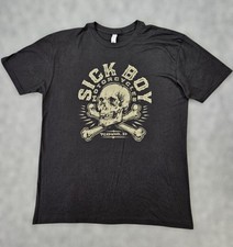 Sick Boy Motorcycles Men's Large Skull Deadwood South Dakota Soft T-Shirt