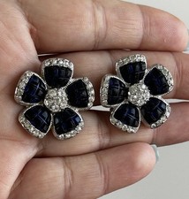 Nina Ricci for Avon Blue Rhinestone Flower Cl...