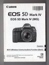 Canon EOS 5D Mark IV Genuine Camera Instruction Manual / Guide In English