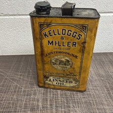 Bidon d'huile de lin Kelloggs & Miller Amsterdam NY