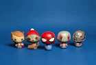 Mixed Lot of 5 Marvel Pint Size Heroes Figurines Spiderman Drax Star Lord Rocky
