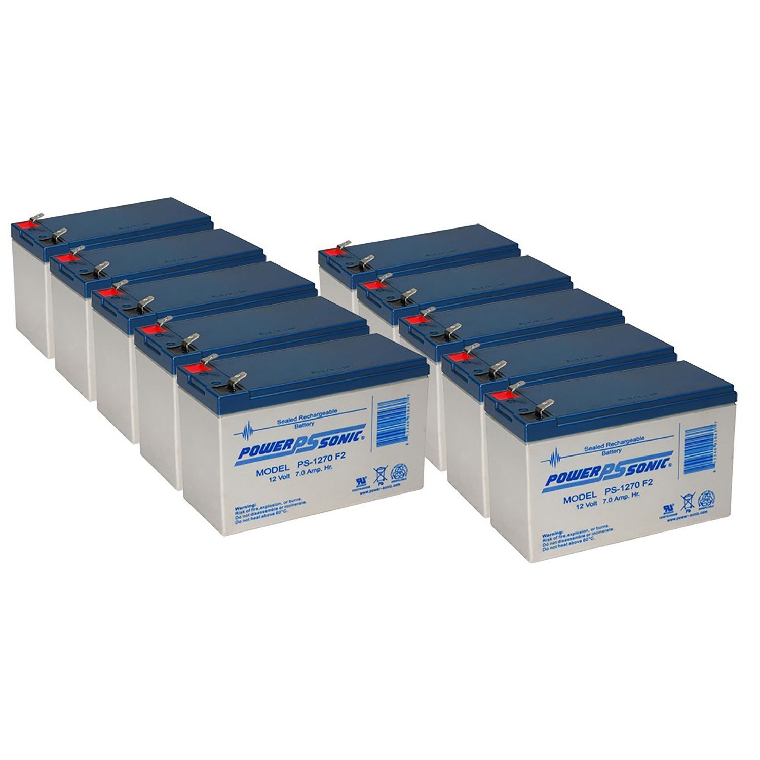 Power-Sonic 12V, 7Ah, AGM, F2 Battery Compatible with DURA12
