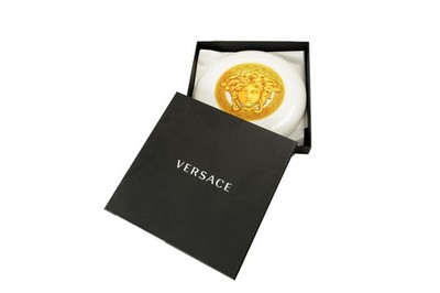 VERSACE Medusa Frisbee Plastic White/Yellow ZFRI00001 New Sealed Genuine Rare
