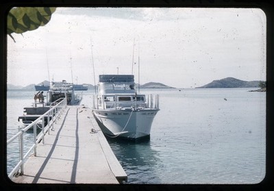 SL27 Slide 1961 Caneel Bay Mary Boat Virgin Islands St. John Marina Yacht 042a