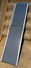 Telescoping Aluminum Pet Ramp gray High-Traction 16" wide x 39 1/2 - 71 1/2 long