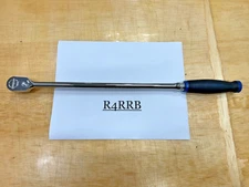 Snap-on Tools USA NEW POWER BLUE 3/8 Drive Soft Grip Extra Long Ratchet FHLL80MB