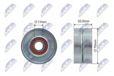 NTY Spannrolle Keilrippenriemen RNK-AR-003 70mm für OPEL VECTRA Caravan Z02 CC