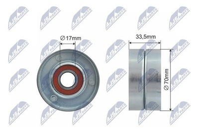 NTY Spannrolle Keilrippenriemen RNK-AR-003 70mm für OPEL VECTRA Caravan Z02 CC
