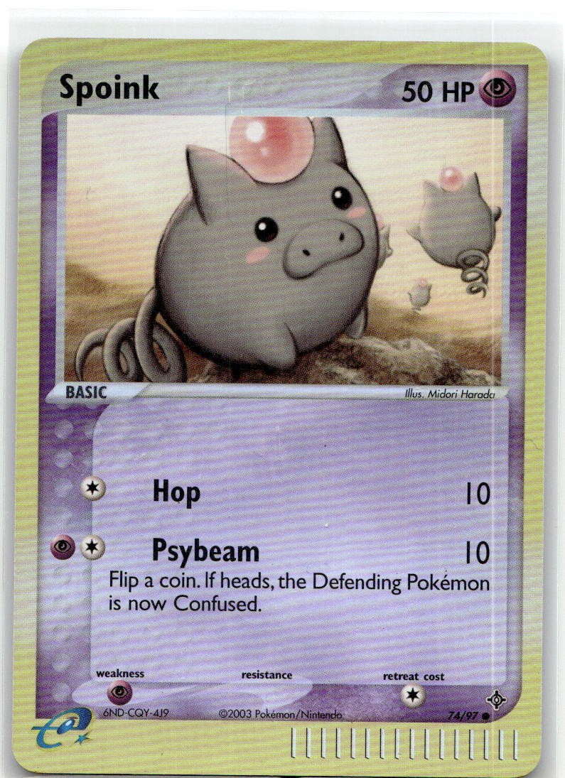 Pokemon Spoink - 74/97 - Dragon - Reverse Holofoil NM