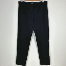 Armani Collezioni Black Viscose Knit Tapered Trousers 8